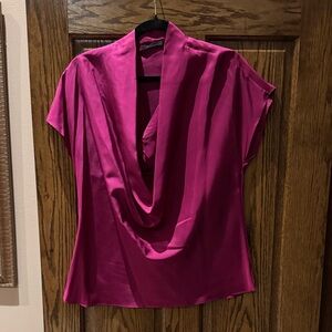Natori Women's Magenta Drape Blouse